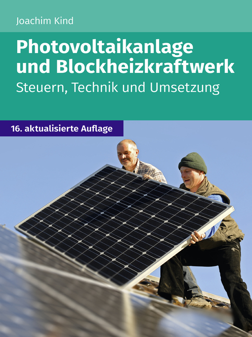 Titeldetails für Photovoltaikanlage und Blockheizkraftwerk nach Joachim Kind - Verfügbar
